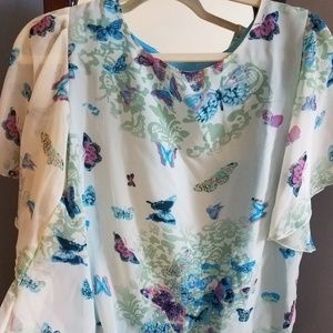 Blouse with tank shell